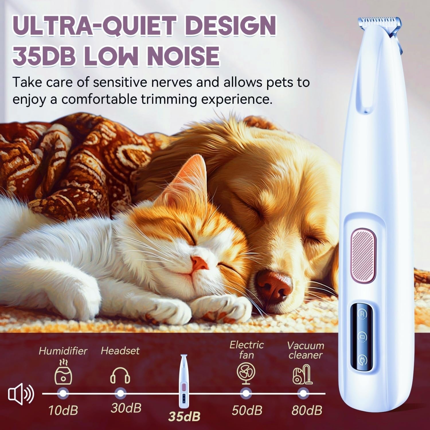 LED Precision Dog Paw Trimmer – Cordless & Rechargeable