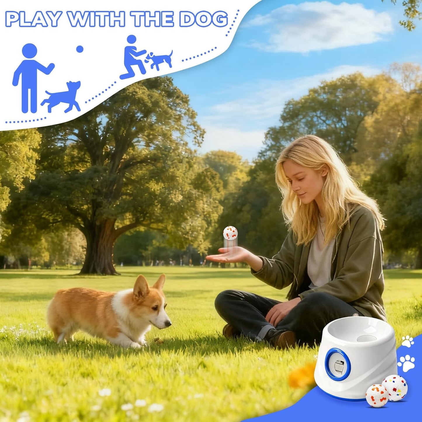 Automatic Dog Ball Launcher – 8-Ball Fetch Set