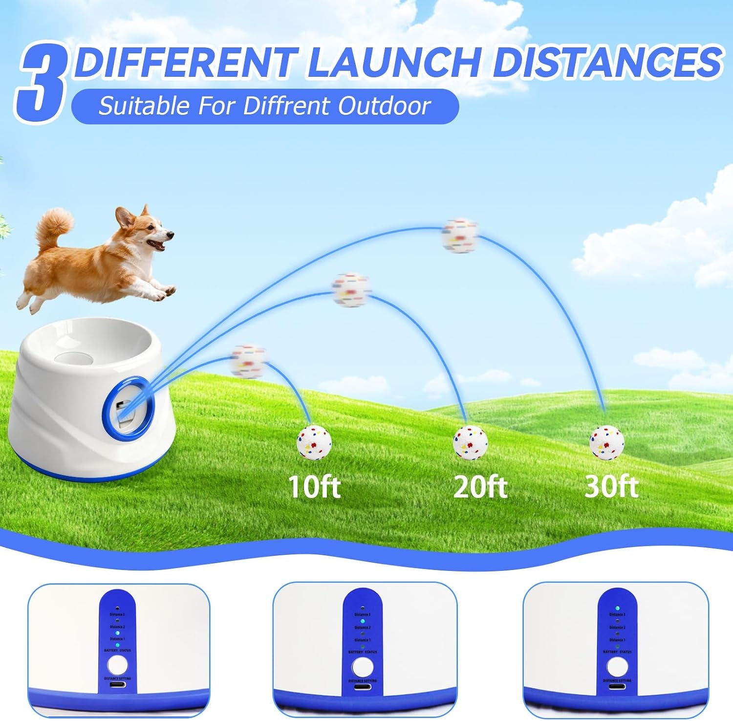 Automatic Dog Ball Launcher – 8-Ball Fetch Set