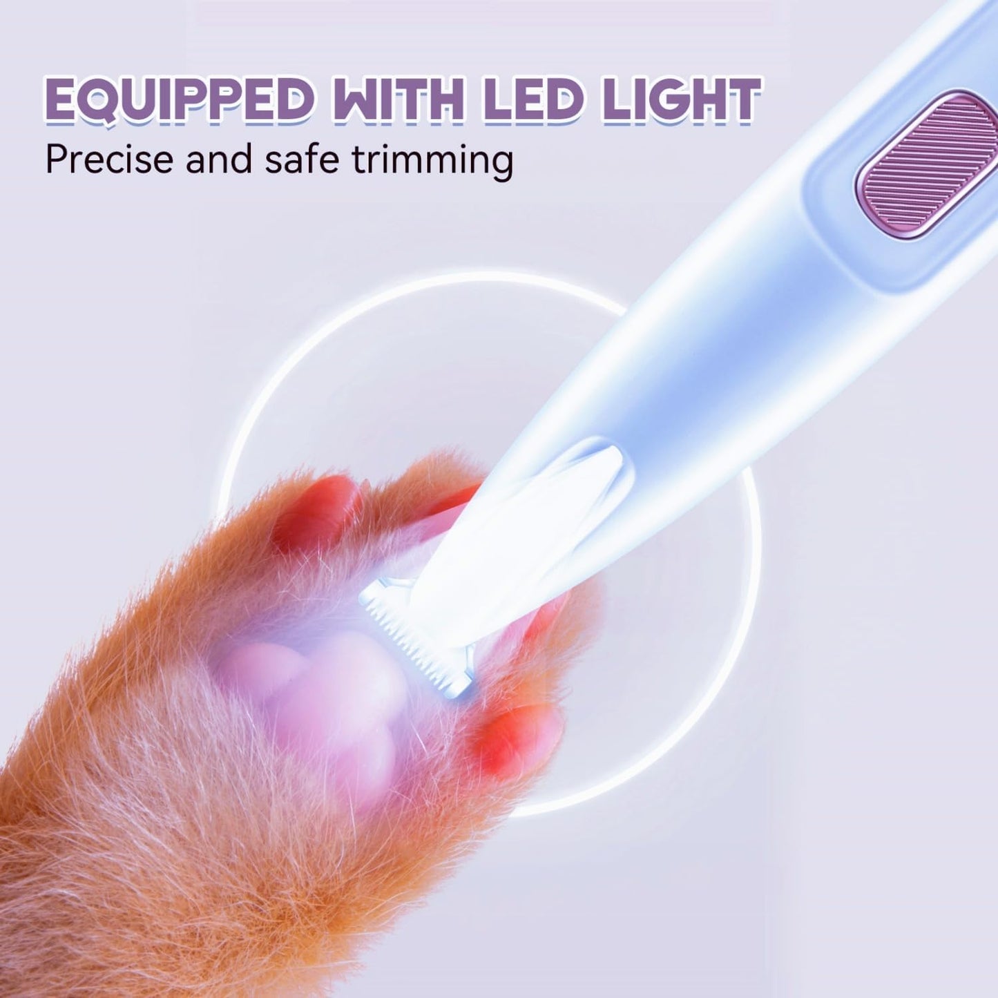 LED Precision Dog Paw Trimmer – Cordless & Rechargeable