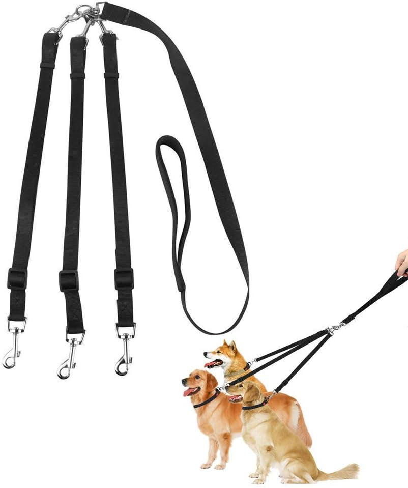 3-in-1 No-Tangle Leash for Two or Three Dogs