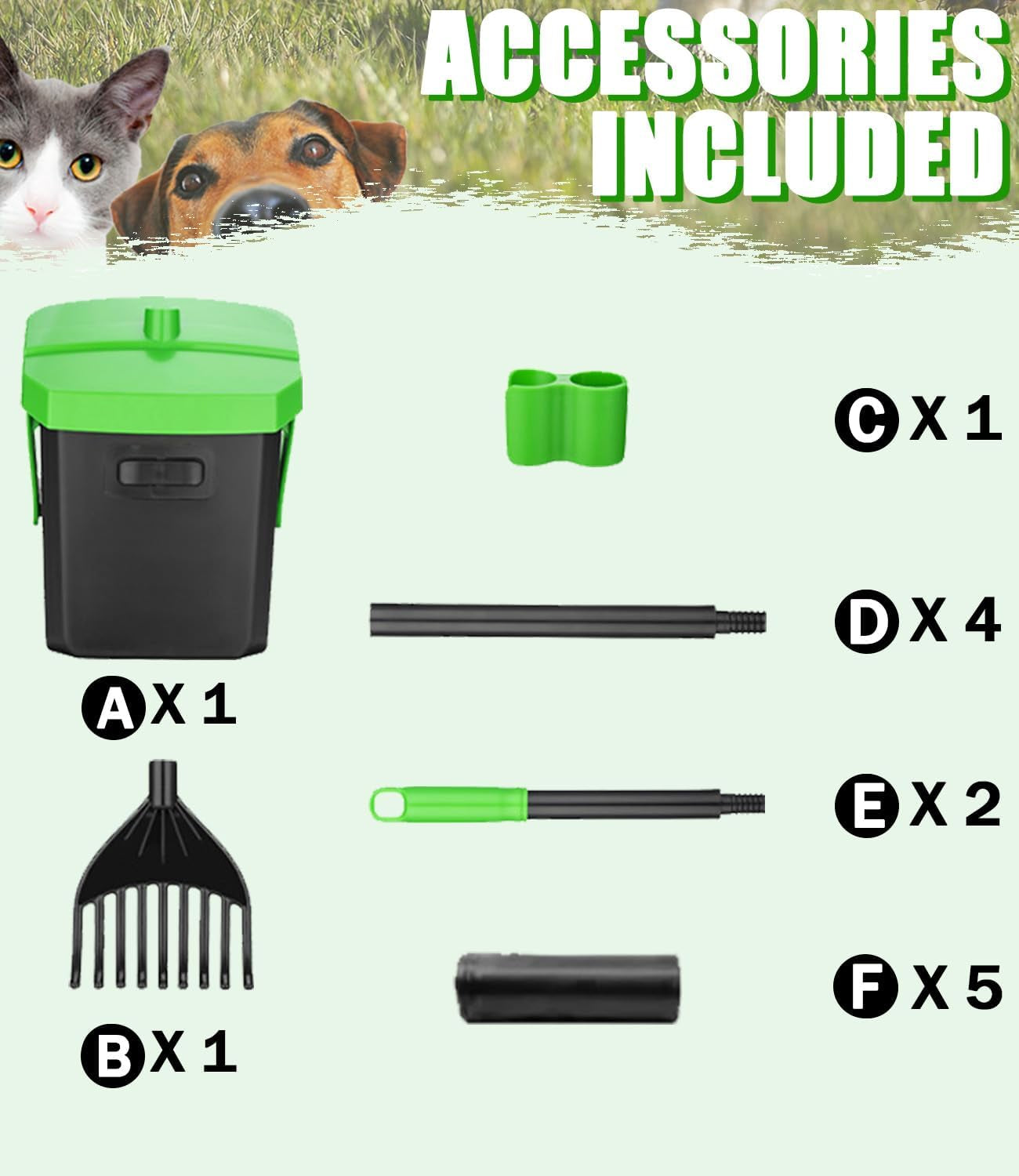 Swivel Dog Pooper Scooper Set with 100 Waste Bags